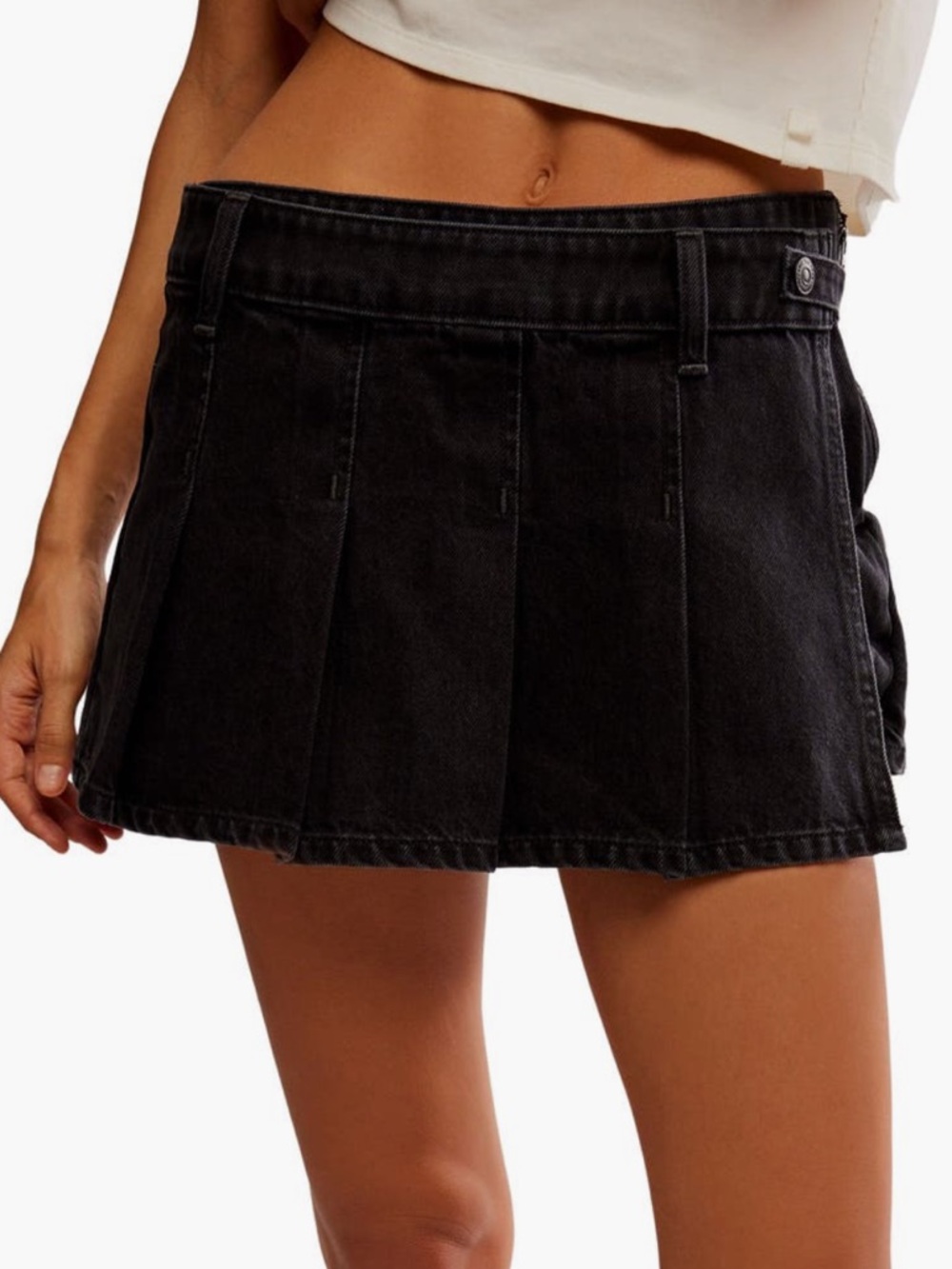 FREE PEOPLE ❤️🔥 STEPHIE DENIM SKORT NWT SIZE 30 - Picture 12 of 12